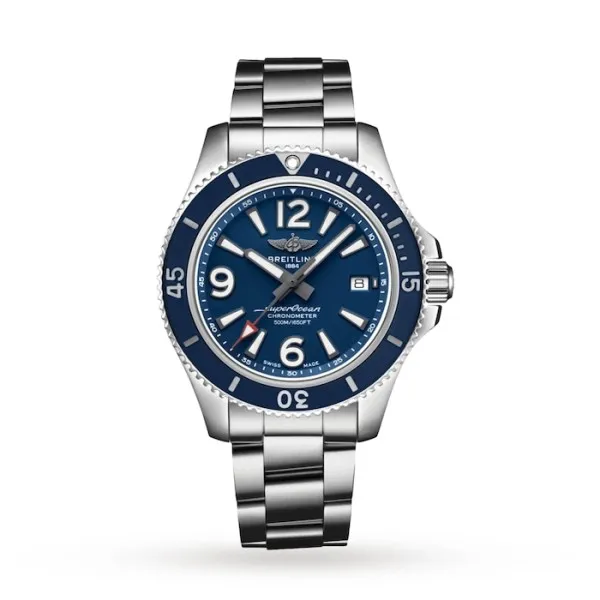 Breitling Superocean Men Automatic Blue Stainless Steel Watch A17366D81C1A1